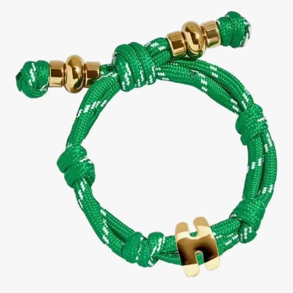 NEW 14K Gold-Plated Knotty Letter Initial Bracelet